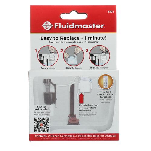 Fluidmaster® Flush 'n Sparkle® Bleach Toilet Bowl Cleaning Refill Cartridges Two Count Packs