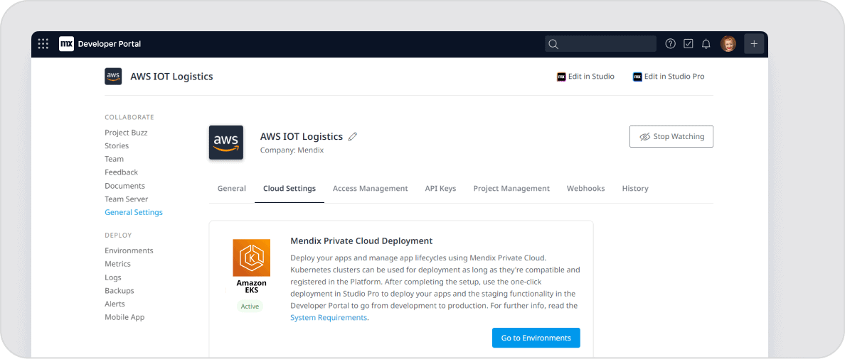 Mendix on AWS