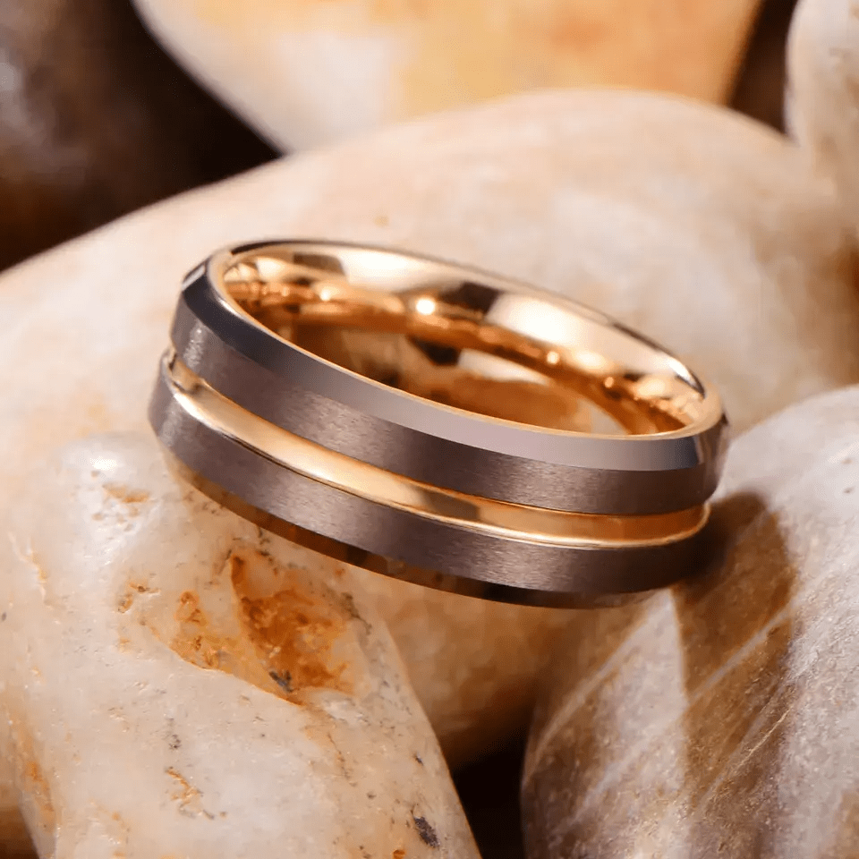 China Wholesale customizable jewelry 8mm tungsten steel carbide ring