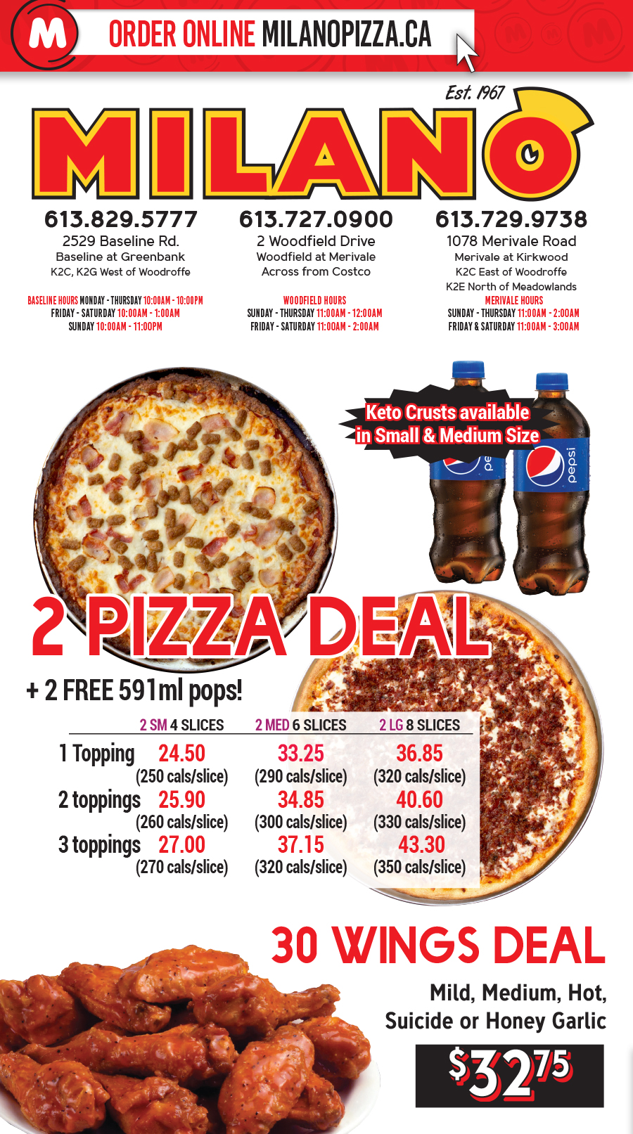 Milano Pizza Woodfield 2 Woodfield Drive Order Online!