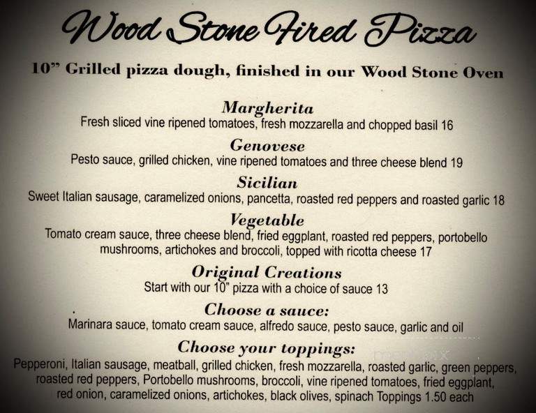 Menu of Amari Bar & Ristorante in East Sandwich, MA 02537