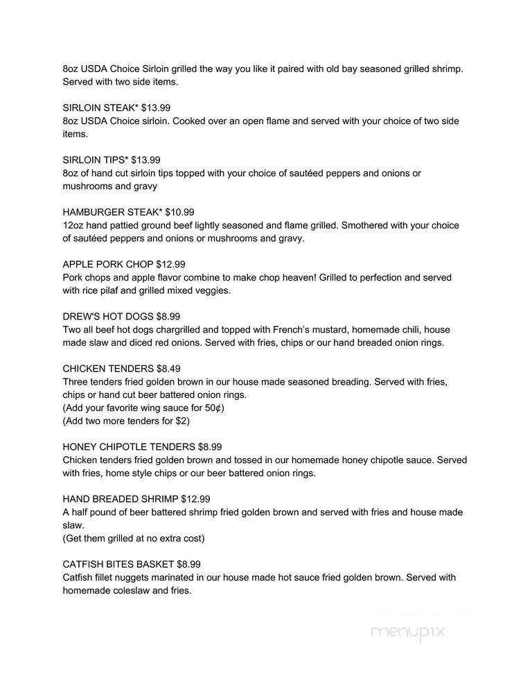 Online Menu of Coach's Neighborhood Grill, Thomasville, NC