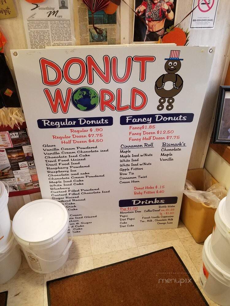 Online Menu of Donut World Co, Lancaster, OH