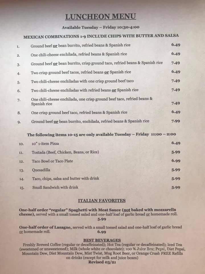 Online Menu of MexItali Restaurant, West Portsmouth, OH