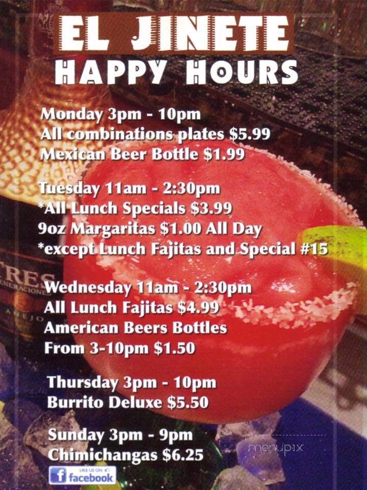 Menu of El Mexican Restaurant in Keyser, WV 26726