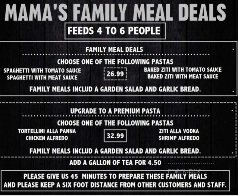 Online Menu of Mama's Pizza, Williamston, NC