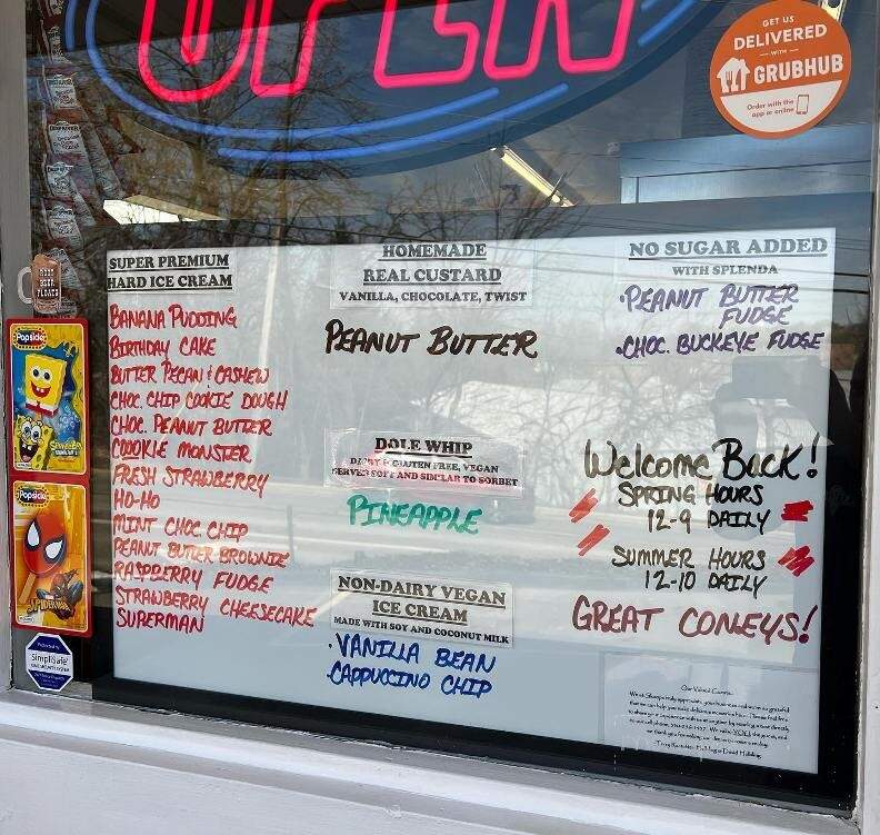 Online Menu of Skoops Ice Cream, Barberton, OH