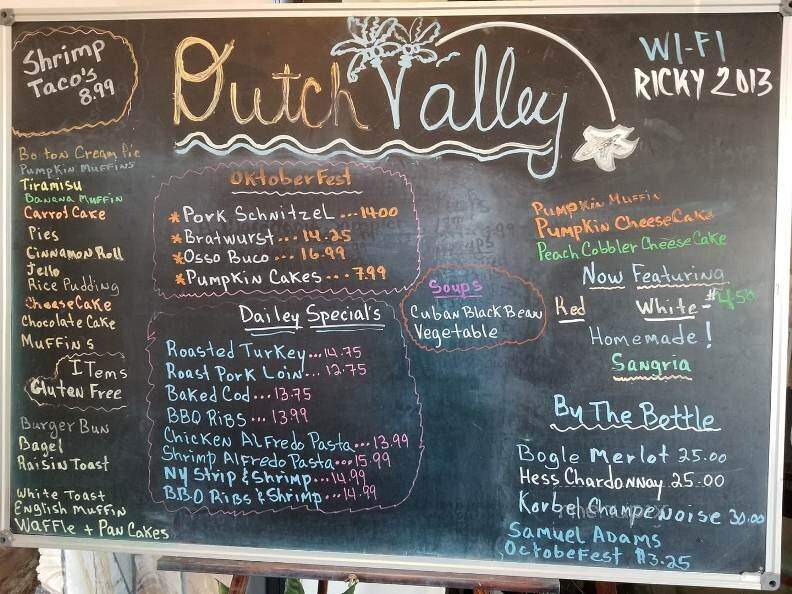 Menu of Dutch Valley Restaurant in Sarasota, FL 34231