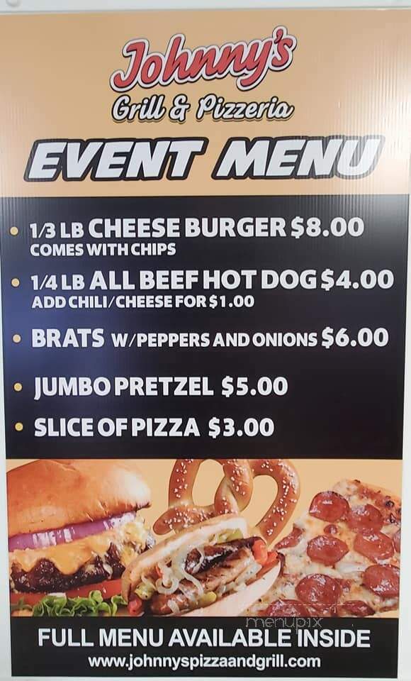 Online Menu of Johnny's Grill & Pizzeria, Newbury, OH