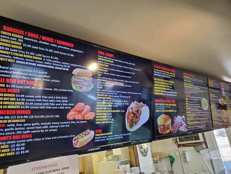 Online Menu of Johnny's Grill & Pizzeria, Newbury, OH