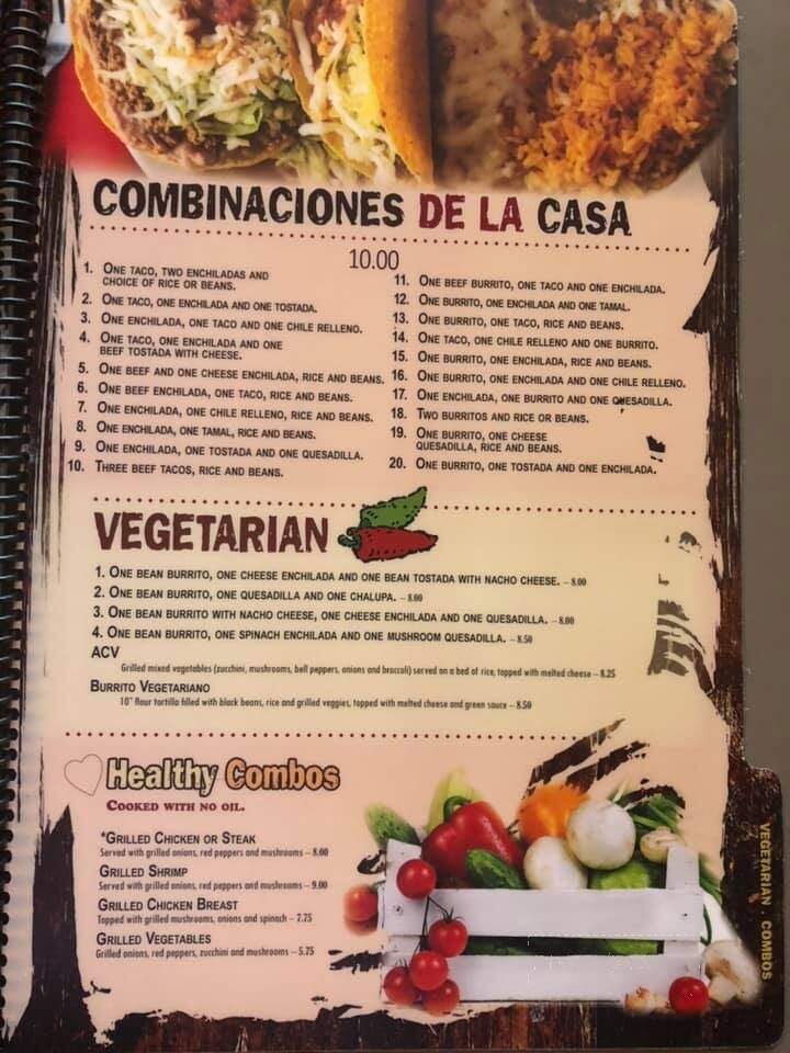 Menu of Salsa's Mexican Cafe in Lusby, MD 20657