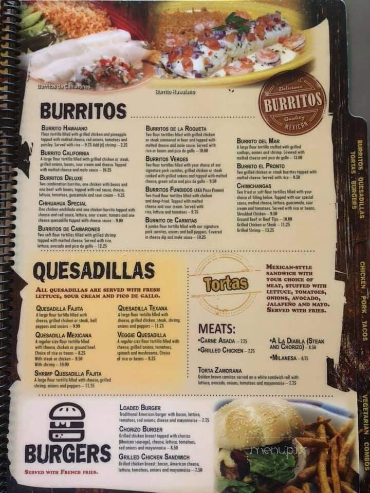 Menu of Salsa's Mexican Cafe in Lusby, MD 20657