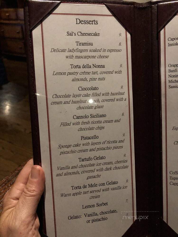 Menu of Taormina Restaurant in Kenilworth, NJ 07033