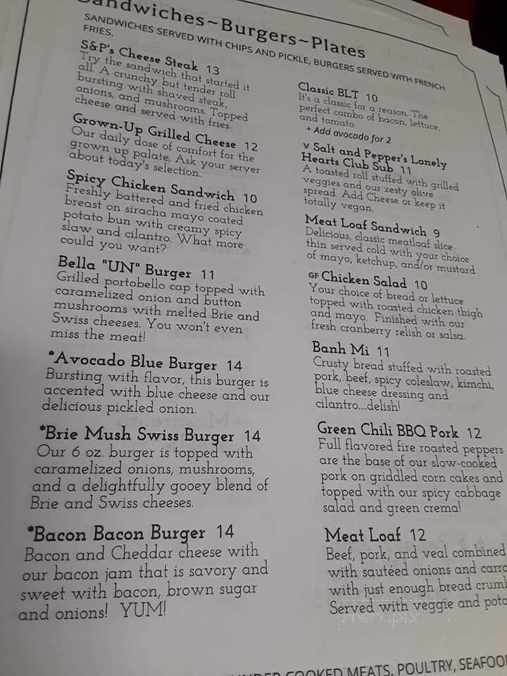 Menu of Salt and Pepper in Wilton, ME 04294
