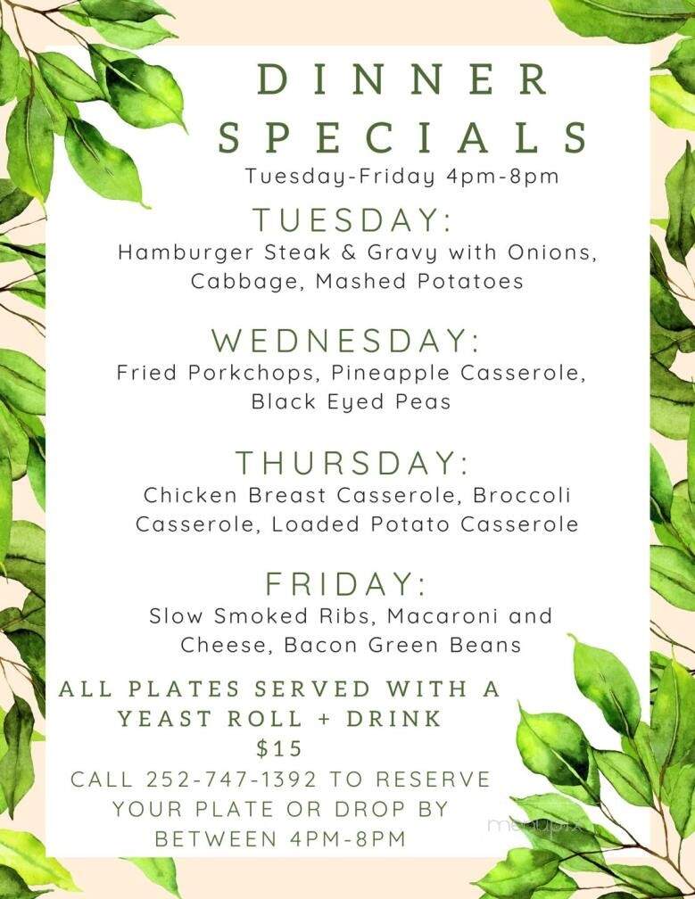 Online Menu of Farmer and the Dail, Snow Hill, NC