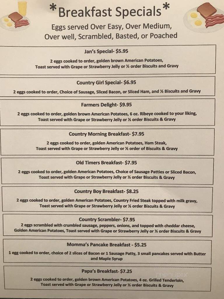 Menu of Andresen's in Johnston City, IL 62951