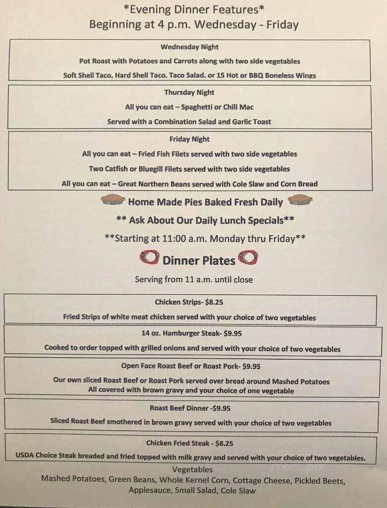 Menu of Andresen's in Johnston City, IL 62951