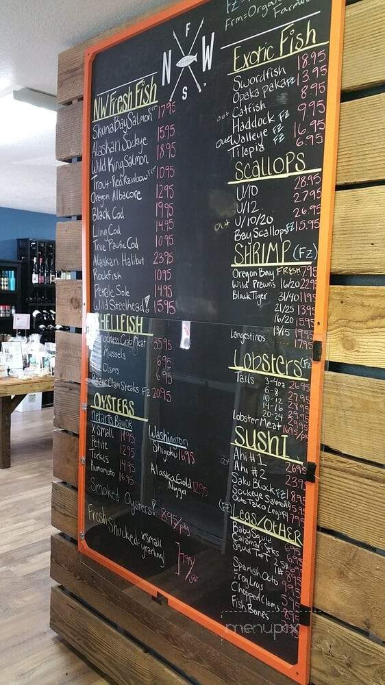 Menu of Northwest Fresh Seafood Company in Newberg, OR 97132