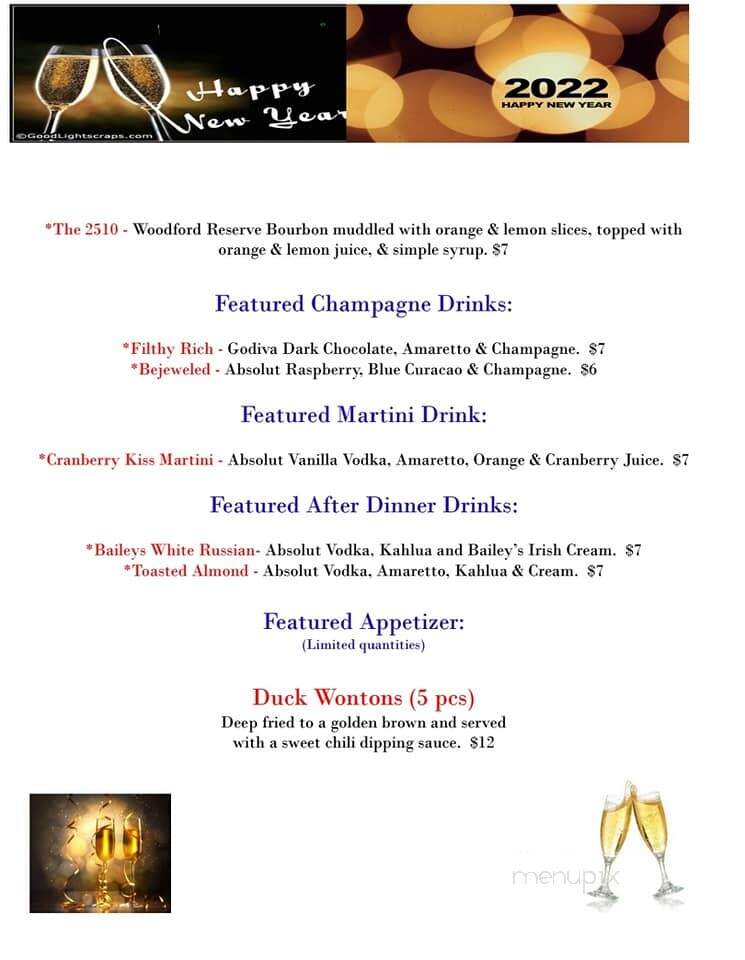 Menu of 2510 Restaurant in Wausau, WI 54401