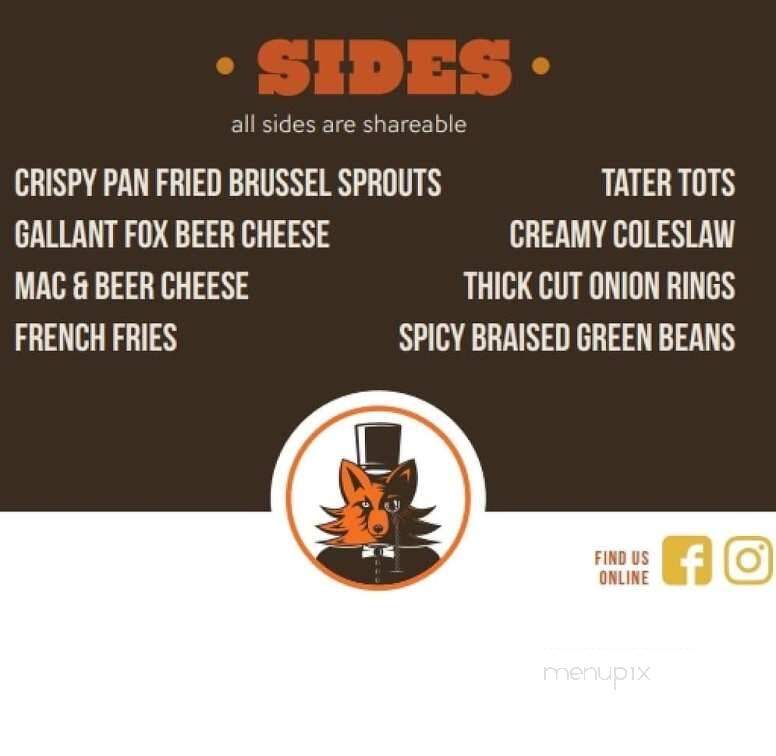 Menu of Gallant Fox Brewing in Louisville, KY 40206