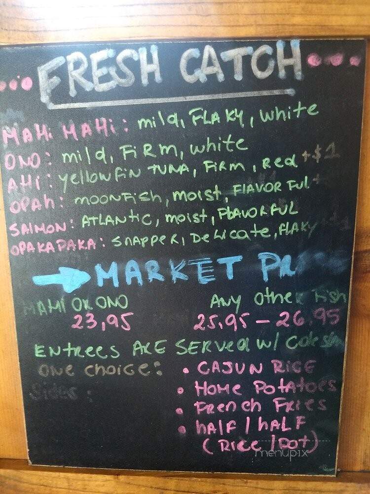 Menu of Paia Fish Market Southside in Kihei, HI 96753