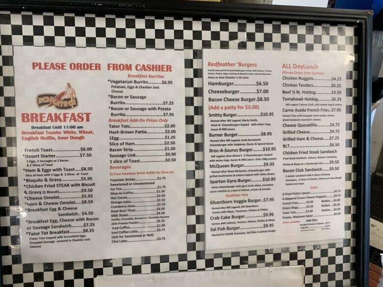 Online Menu of Red Feather Offroad Market And Cafe, Ocotillo, CA