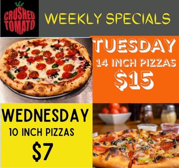 Menu of The Crushed Tomato Pizzeria in Summerville, GA 30747