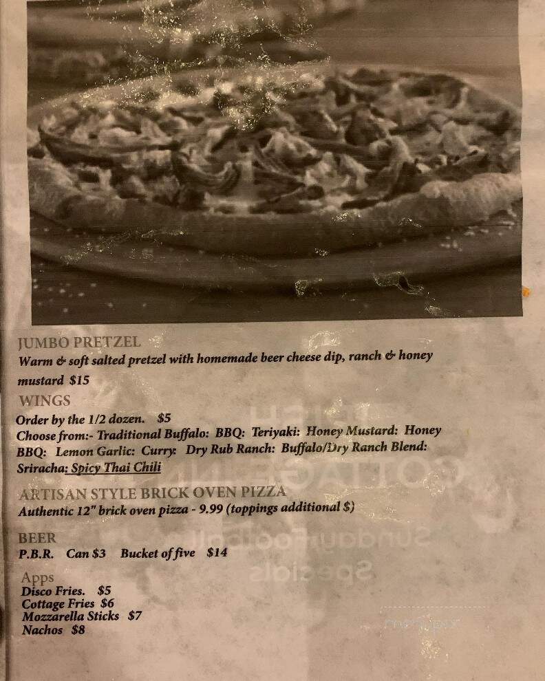 Menu of Irish Cottage Inn in Franklin, NJ 07416