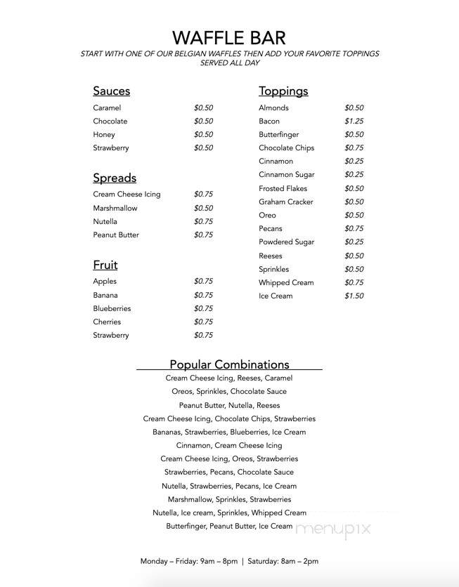 Menu of Cornerstone Cafe and Coffee in Benson, NC 27504