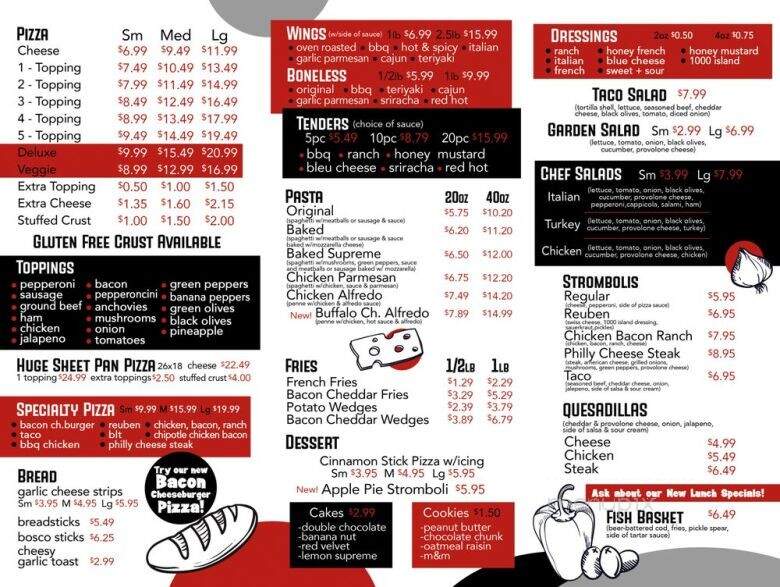 Online Menu of Donna D's Pizza, Ashland, OH