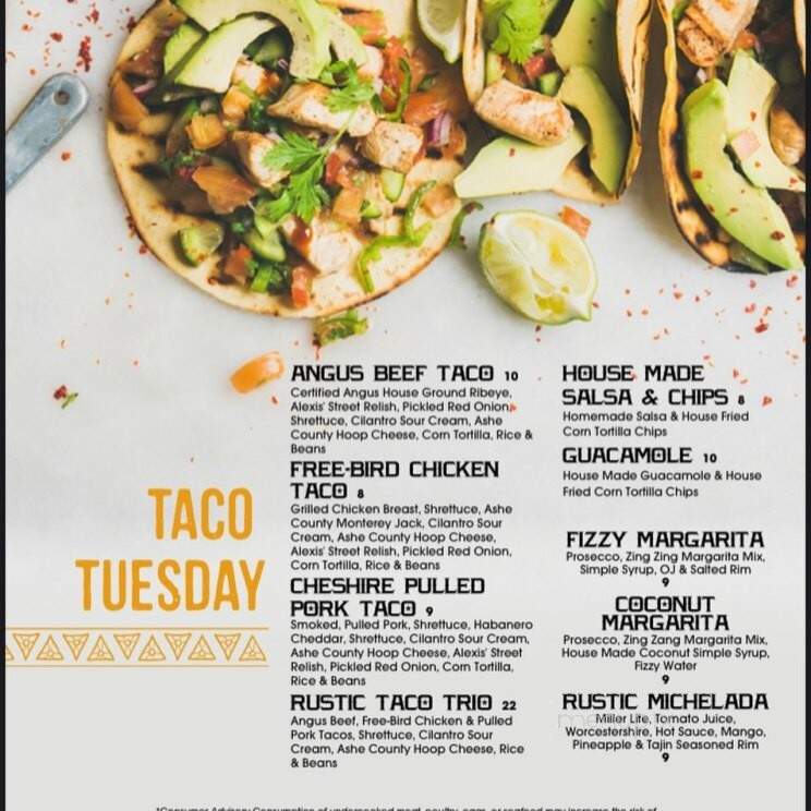 Online Menu of Rustic Roots, Bunn, NC