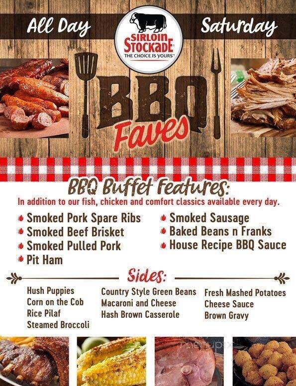 Online Menu of Sirloin Stockade, Del Rio, TX
