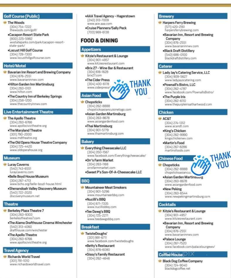 Menu of Chopsticks in Martinsburg, WV 25404