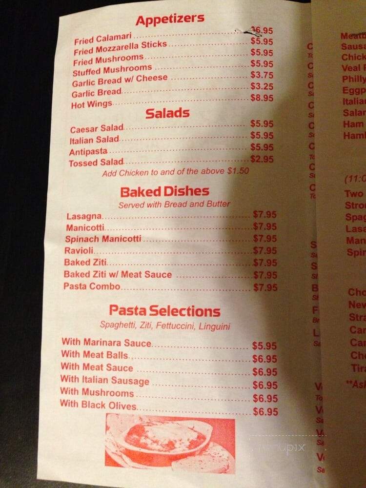 Online Menu of Venice Pizza & Pasta, Newark, TX