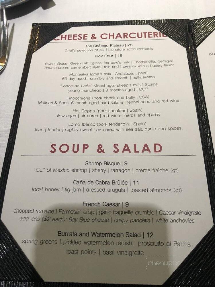 Menu of Chateau 13 Restaurant & Wine Bar in Bradenton, FL 34205