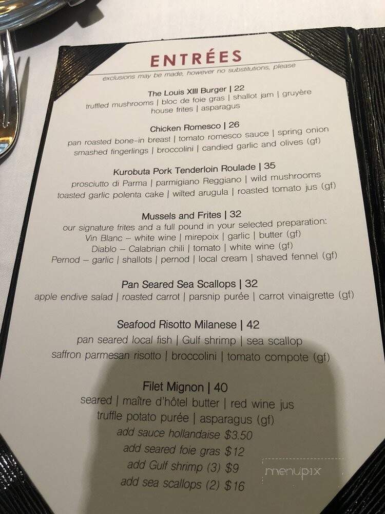 Menu of Chateau 13 Restaurant & Wine Bar in Bradenton, FL 34205