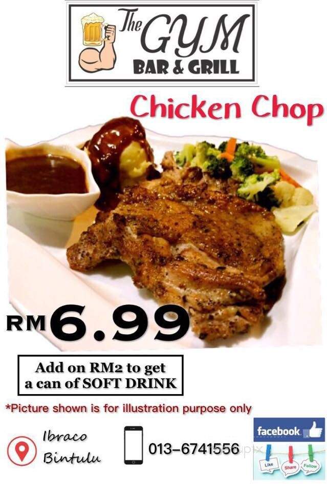 Online Menu of The Gym Grill & Bar, Queen Creek, AZ