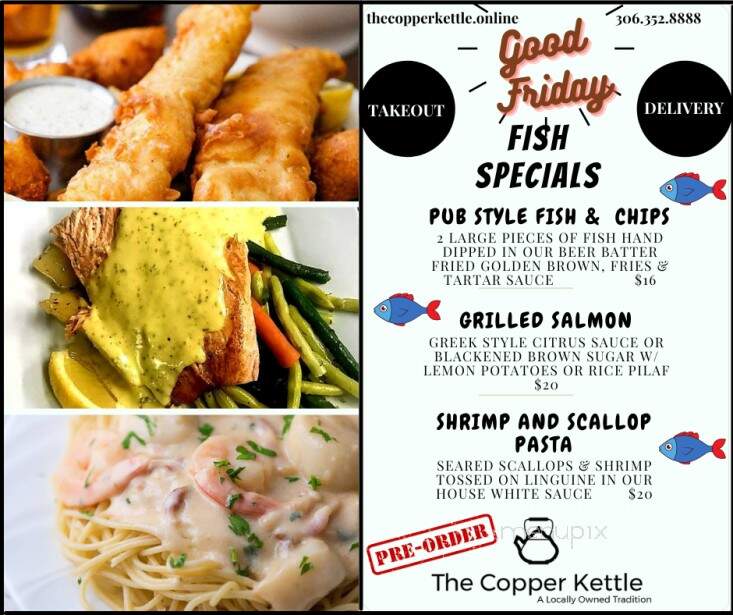 Menu of The Copper Kettle Restaurant in Regina, SK SK S4P