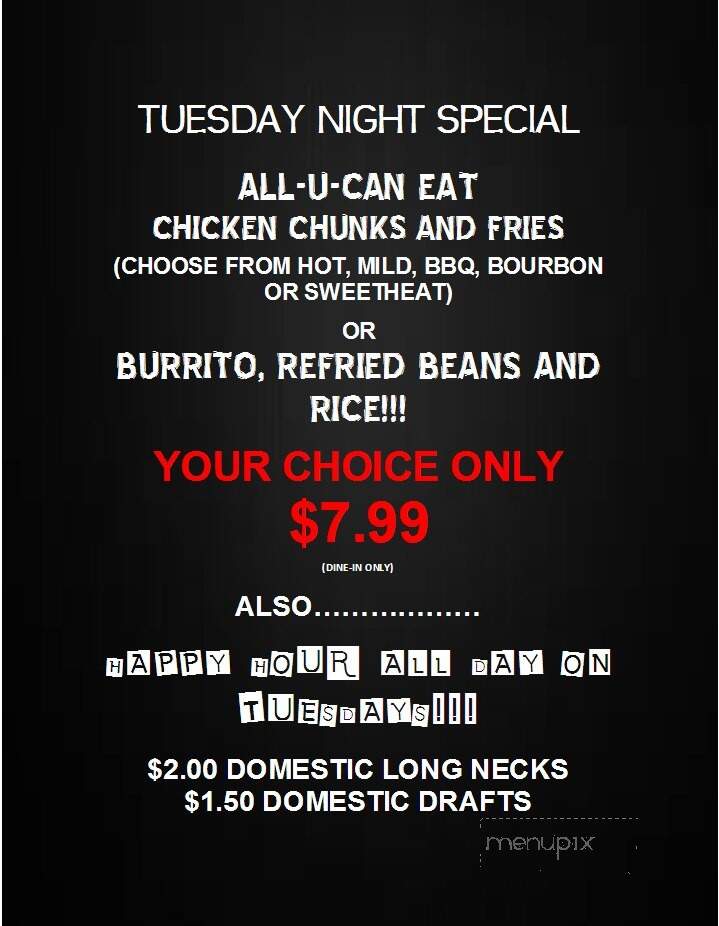 Online Menu of St. Henry Nite Club, Saint Henry, OH