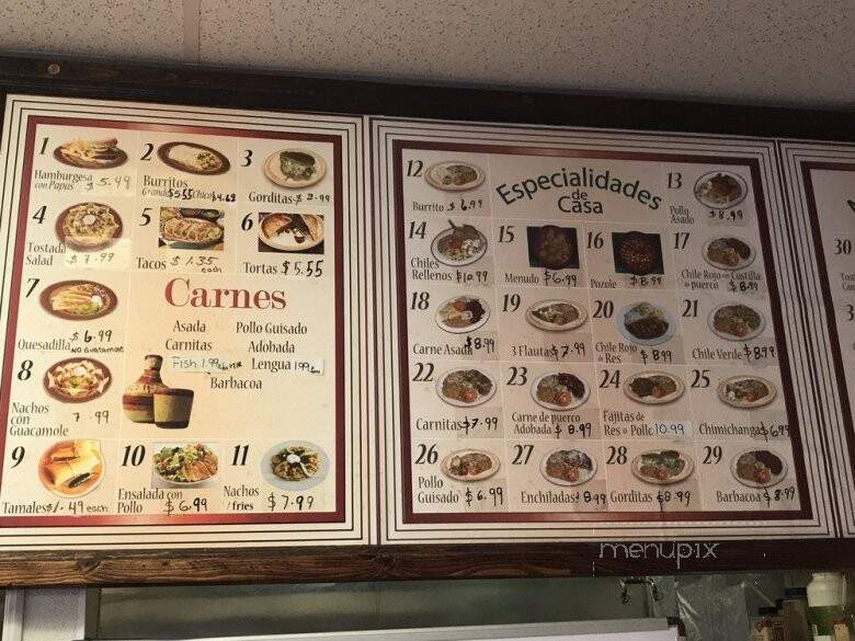 Menu of Conchita's Mexican Food in Chowchilla, CA 93610