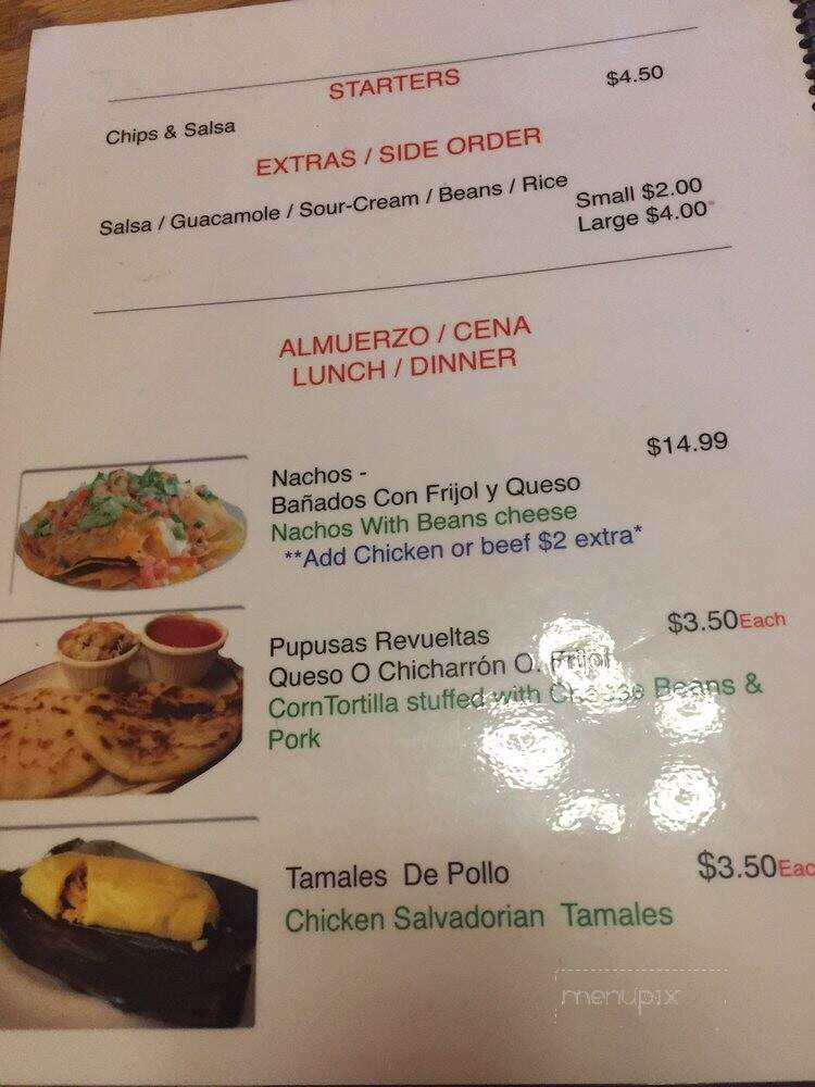 Menu of Vallarta's Mexican Restaurant in Vancouver, BC V5M 1Z1
