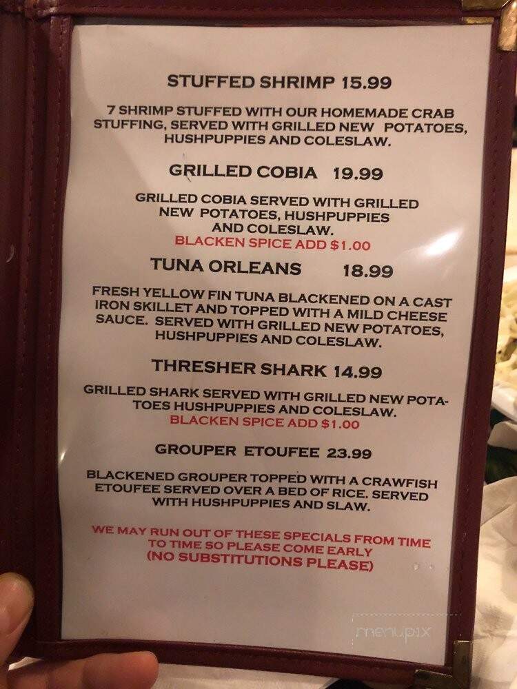 Menu of East Bay Crab House in Navarre, FL 32566