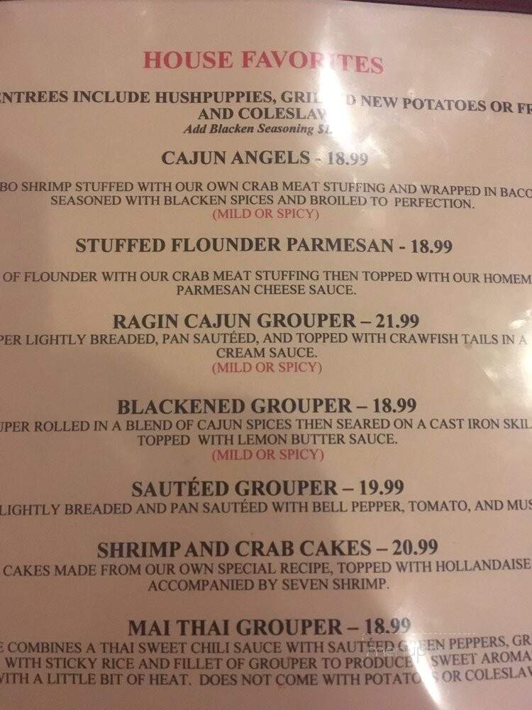 Menu of East Bay Crab House in Navarre, FL 32566