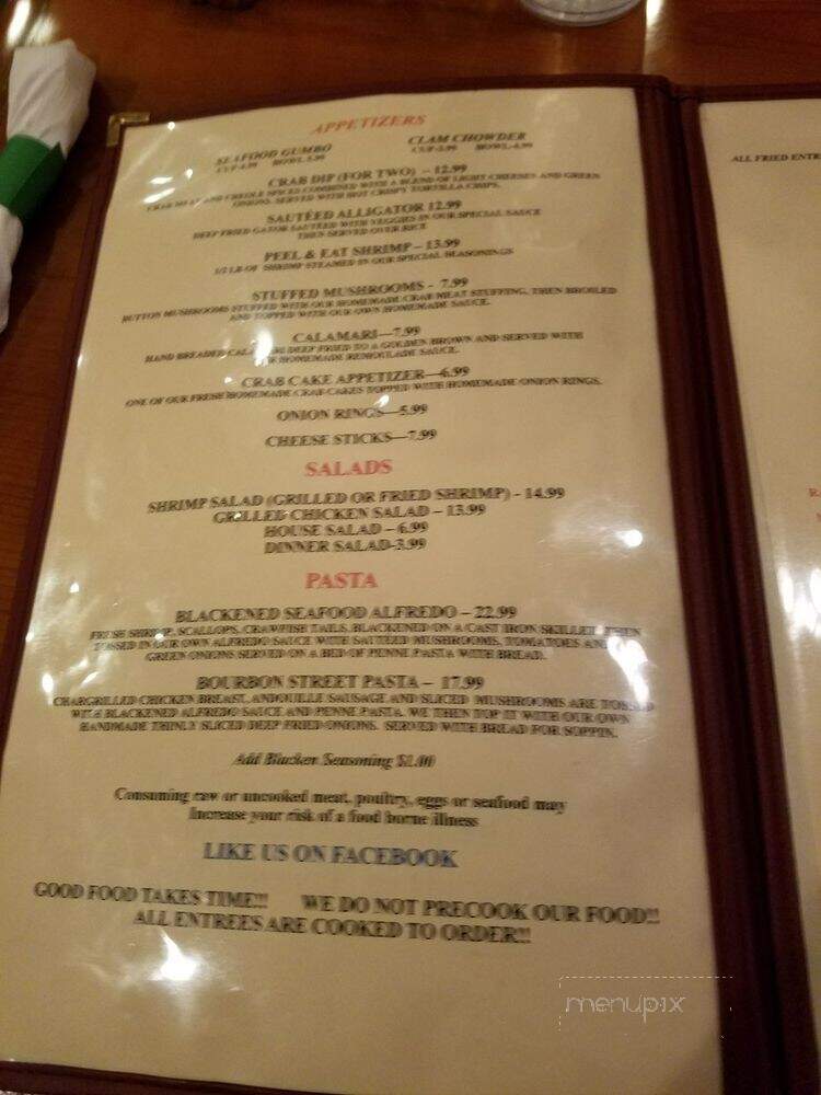 Menu of East Bay Crab House in Navarre, FL 32566