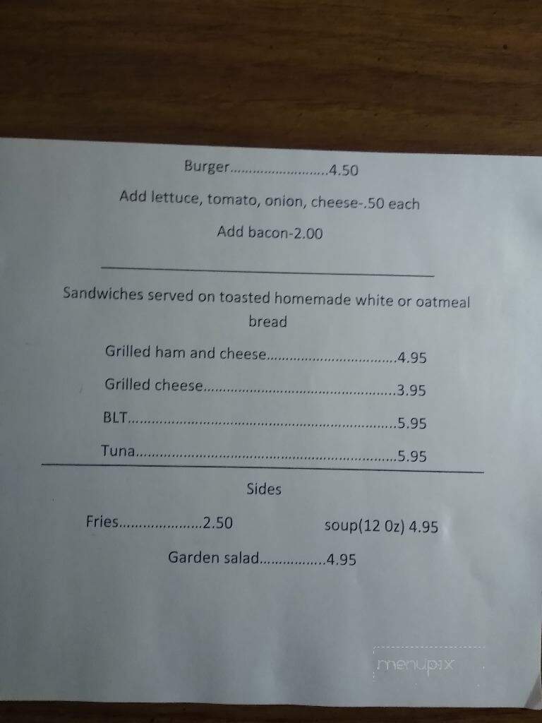 Menu of Danville Restaurant & Inn in Danville, VT 05828