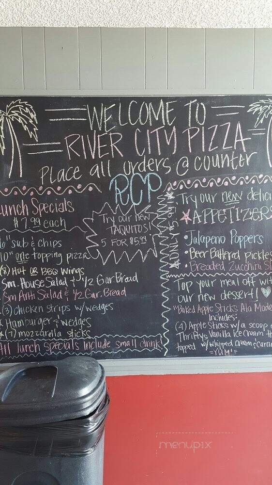 Online Menu of River City Pizza Co, Needles, CA