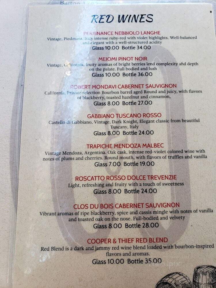 Menu of Copper & Oak in Danville, KY 40422