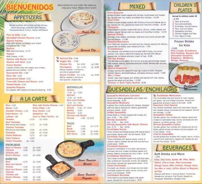 Online Menu of Colima Mexican Restaurant, Sylva, NC