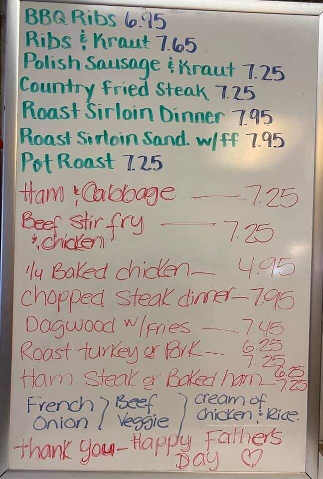 Menu of Sherwood Family Restraunt in Mayville, WI 53050