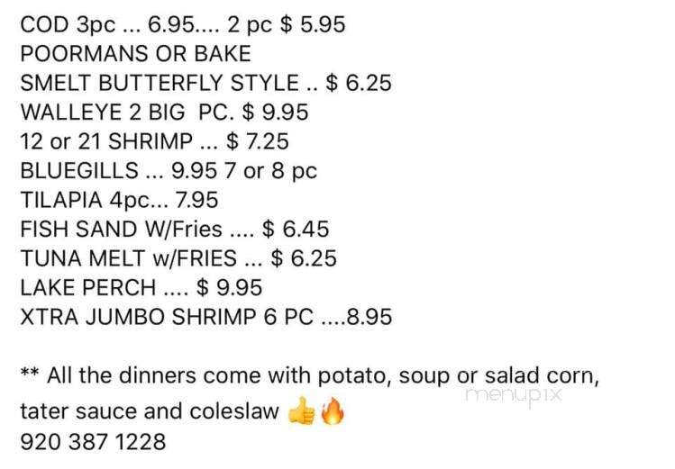 Menu of Sherwood Family Restraunt in Mayville, WI 53050